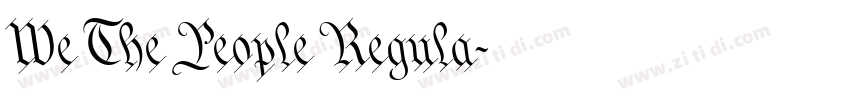 We The People Regula字体转换